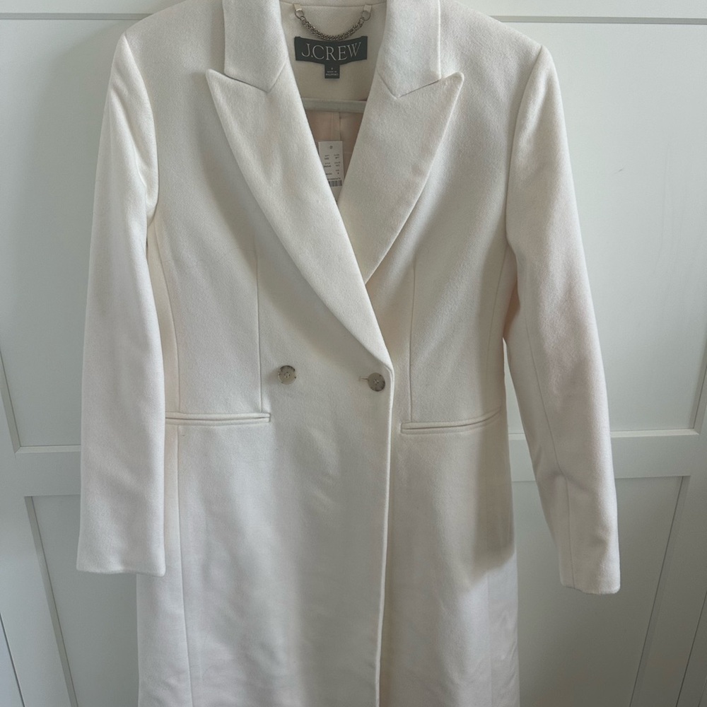 Never worn winter white wool coat.